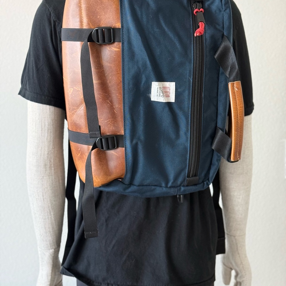 Stylish Blue and Brown Men's Backpack